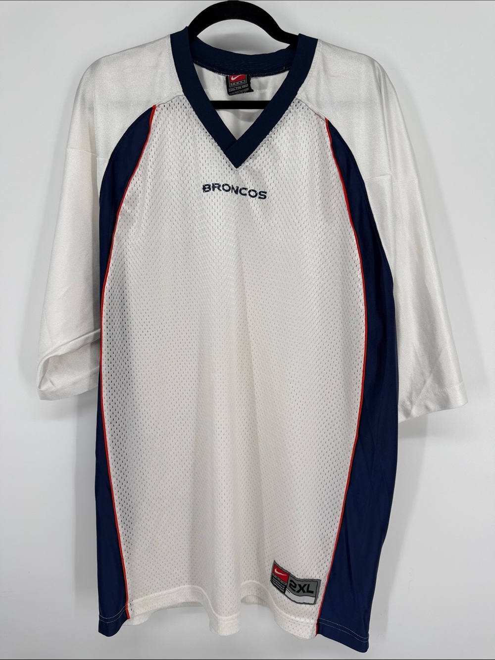 Denver Broncos Jersey Nike Team Apparel Men’s Size XXL White Blue Orange NFL
